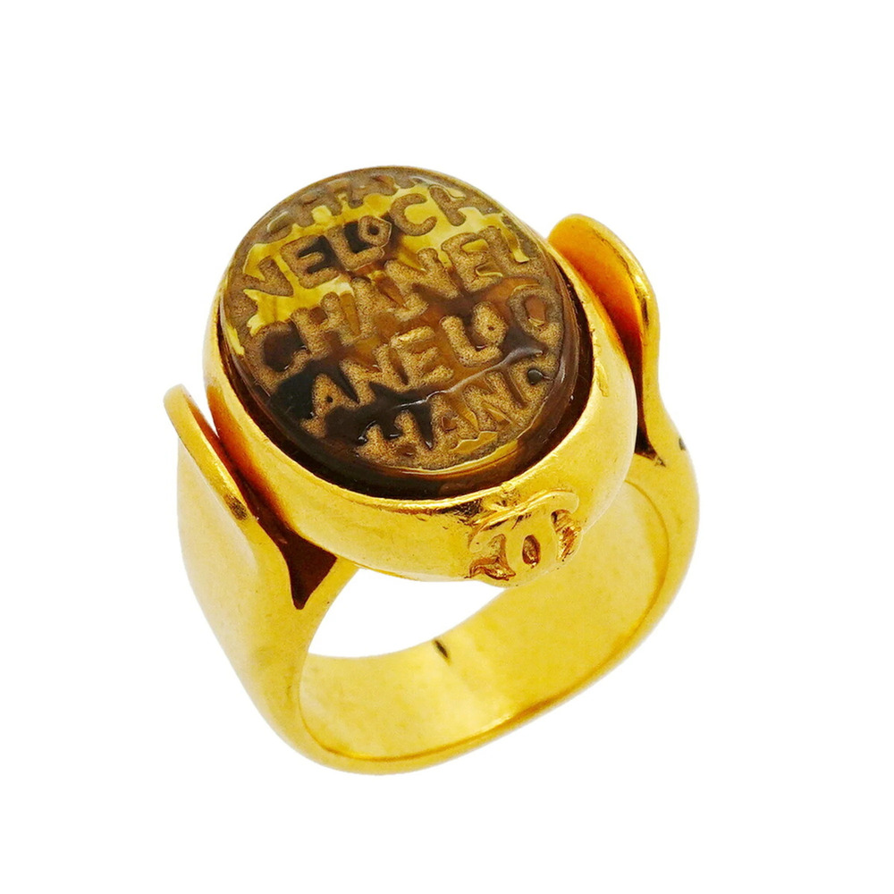 CHANEL Gold Logo Ring